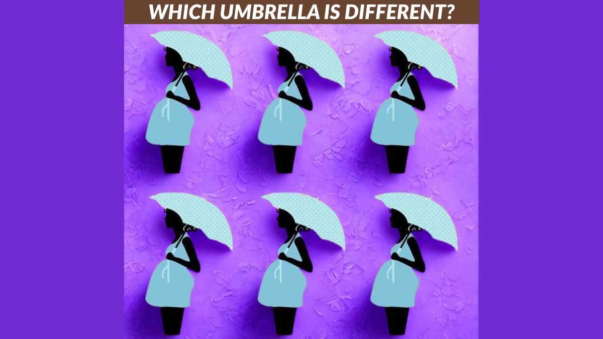 You have superhuman vision if you can spot the different umbrella in 6 seconds! 