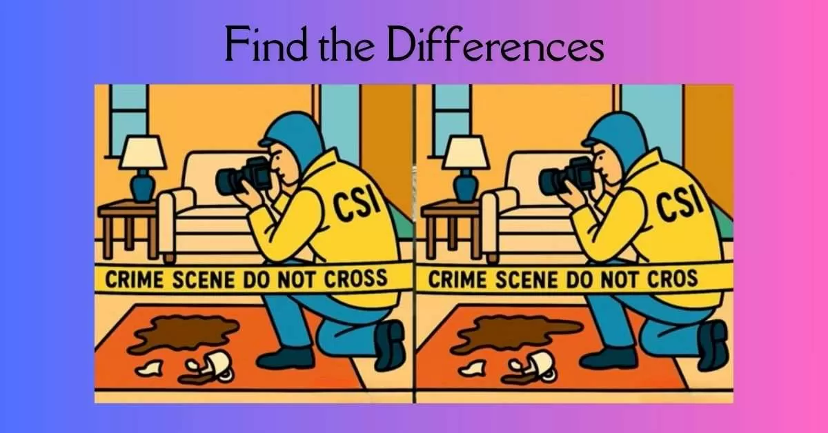 Spot the 3 Differences in CSI Inspecting Crime Scene 