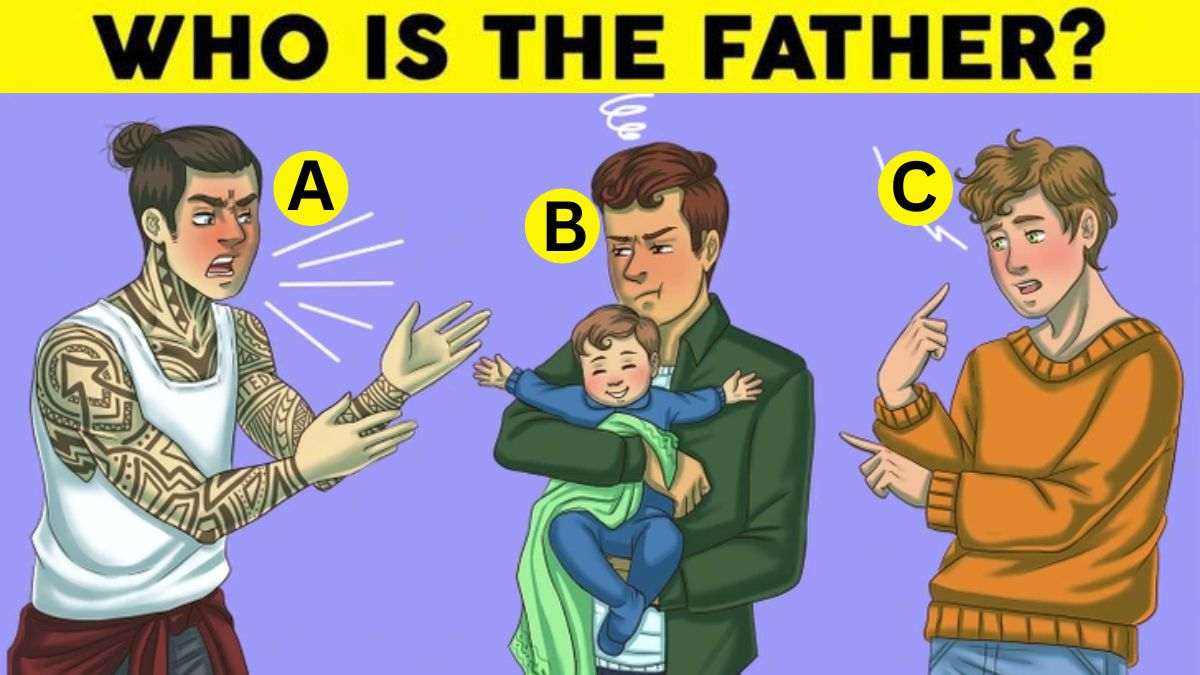 Brain Teaser: Spot Who's The Baby Father? Only Top 1% Highly Vigilant Pass This IQ Test In 5 Seconds!