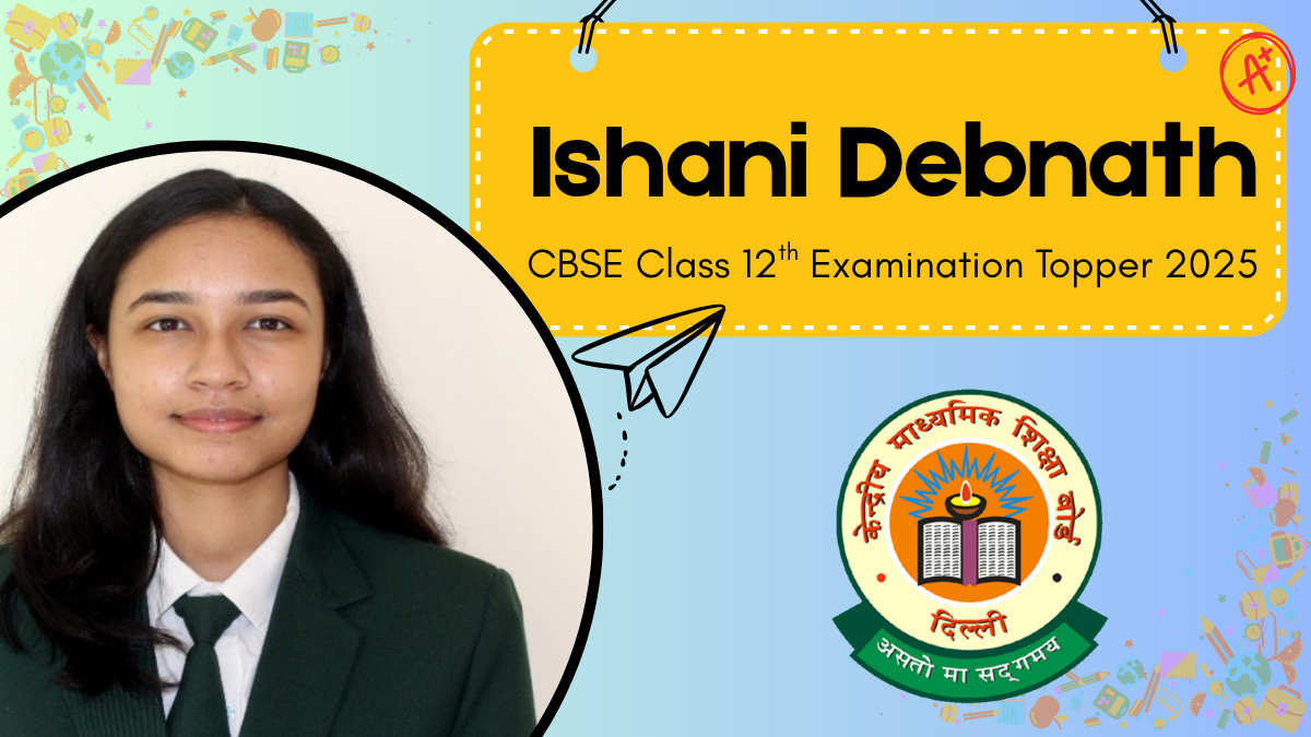 Ishani Debnath, CBSE Class 12th Topper 2025.