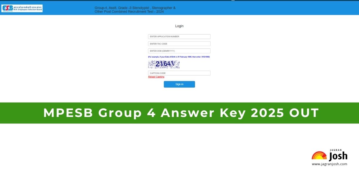 MP Group 4 Answer Key 2025 OUT: MPESB ग्रुप 4 उत्तर कुंजी जारी, डाउनलोड करें Response Sheet PDF