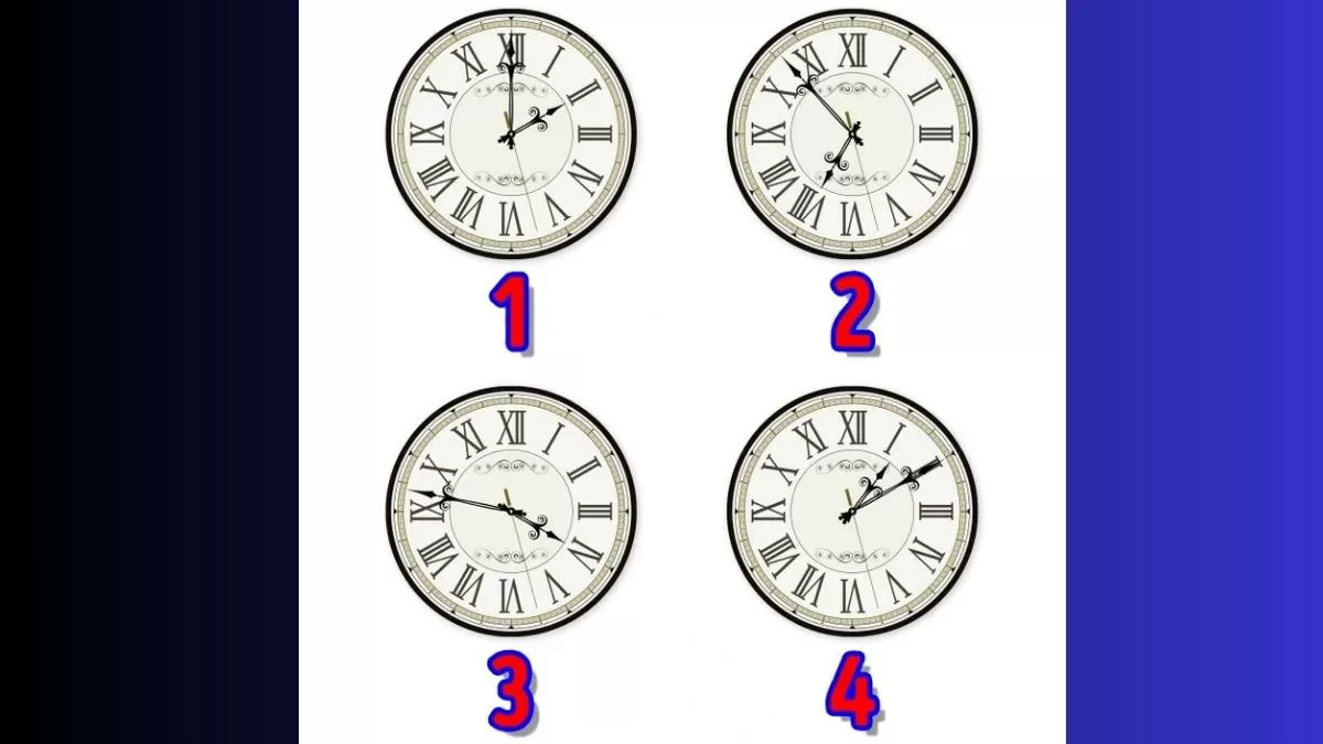 est your IQ level by spotting the odd clock in 11 seconds!