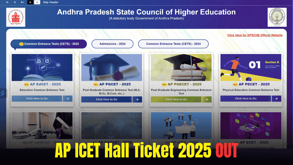 AP ICET Hall Ticket 2025 to be Released Soon