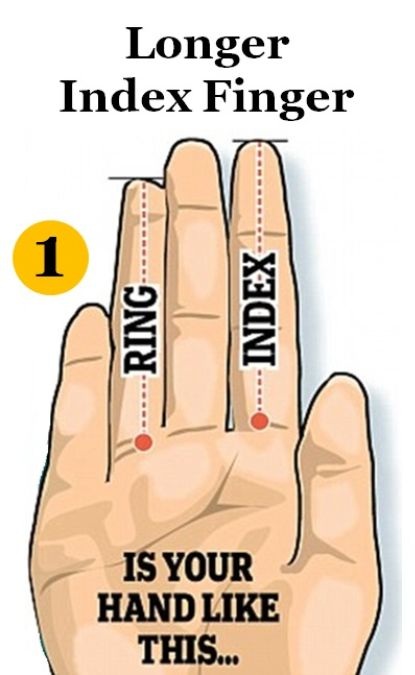 Index finger longer than finger personality