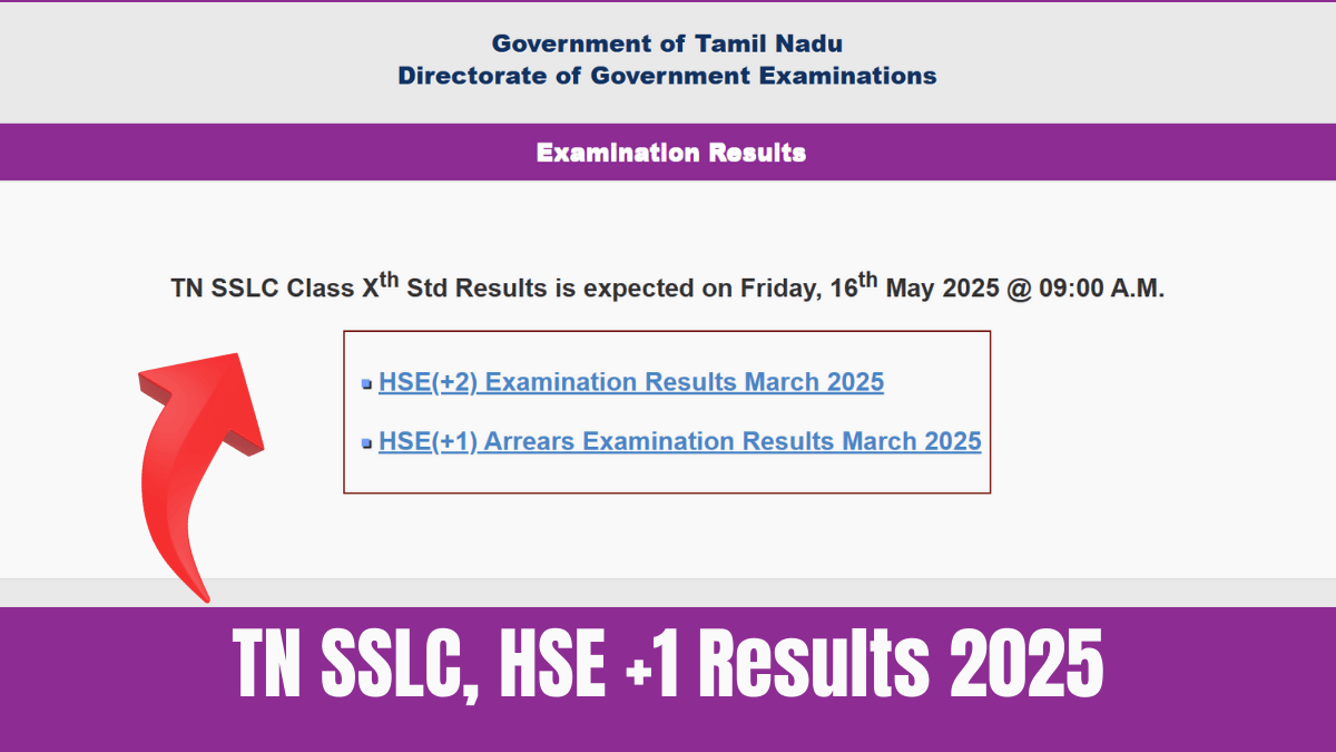 Tamil Nadu Board Class 10th, 11th Result Released 