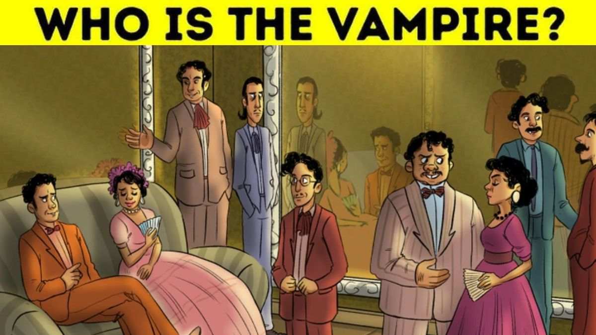 Brain Teaser: Spot Who Is The Vampire? Only 1% With Visual Attention Pass This IQ Test In 5 Seconds!