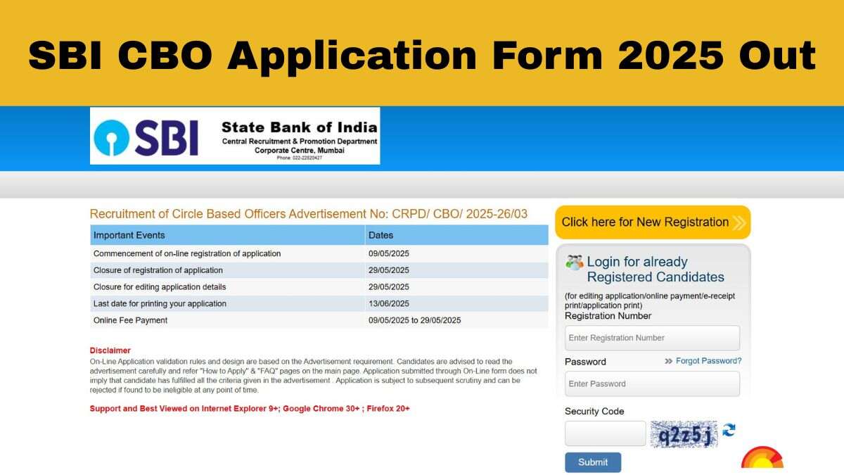 SBI CBO Recruitment 2025 Apply Online Begins at sbi.co.in, Register Now for 2964 Posts - Direct Link Here