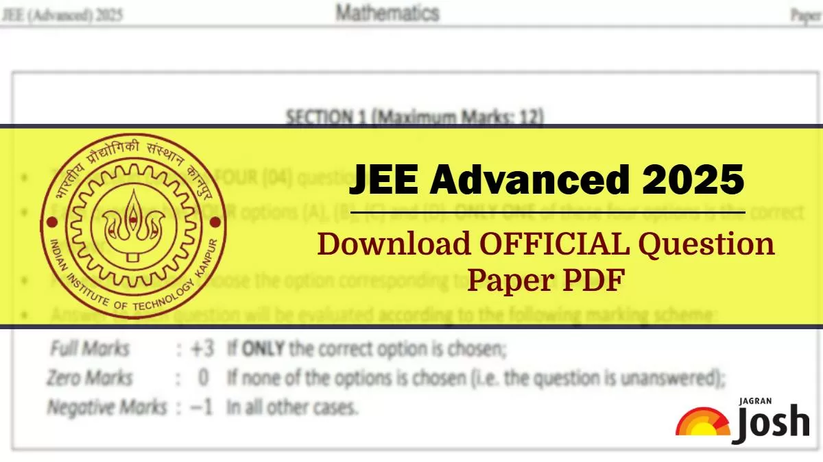 Download EE Advanced 2025 Official Question Paper