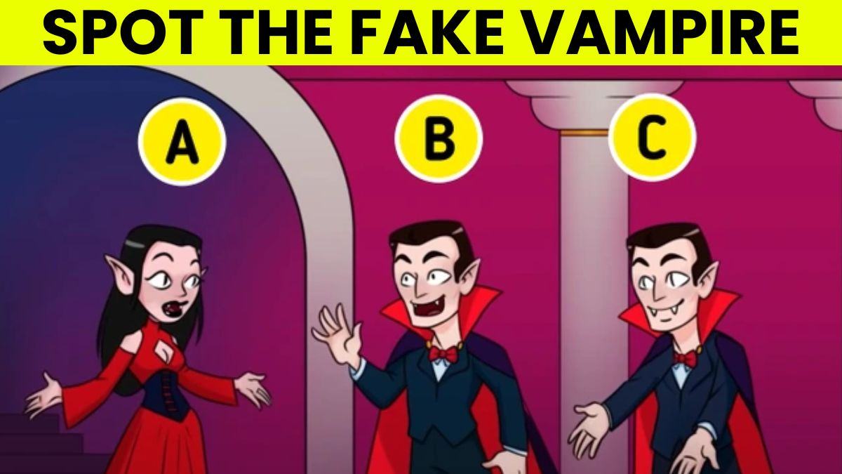 Brain Teaser IQ Test: Spot Who's Not A Real Vampire? Test Your Logic In 5 Seconds!