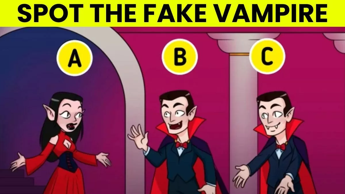 Spot the fake vampire.