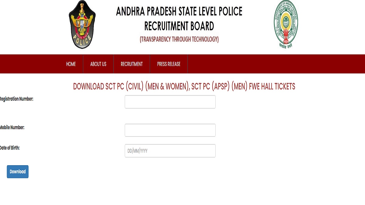 Get all details about AP Police Constable Hall Ticket 2025 here