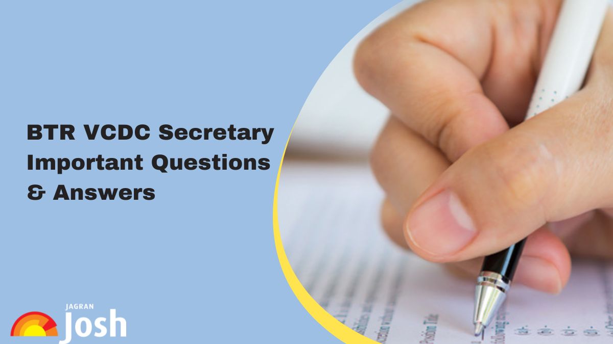BTR VCDC Secretary Important Questions 2025: Subject Wise MCQs with Answers