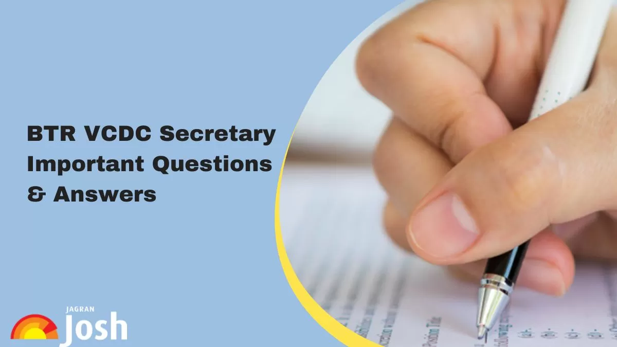 VCDC Secretary Important Questions with Answers