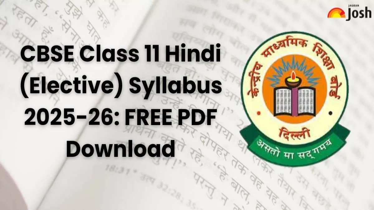 CBSE Class 11 Hindi Elective Syllabus 2025-26