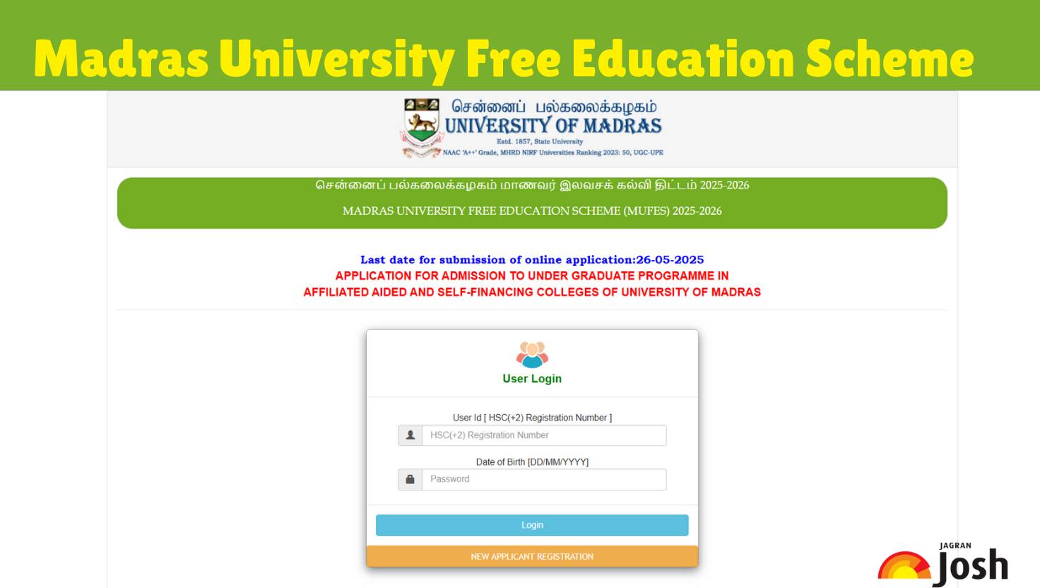 Madras University Free Education Scheme 2025: Apply Online Ends May 26, Check Eligibility Criteria and Other Details