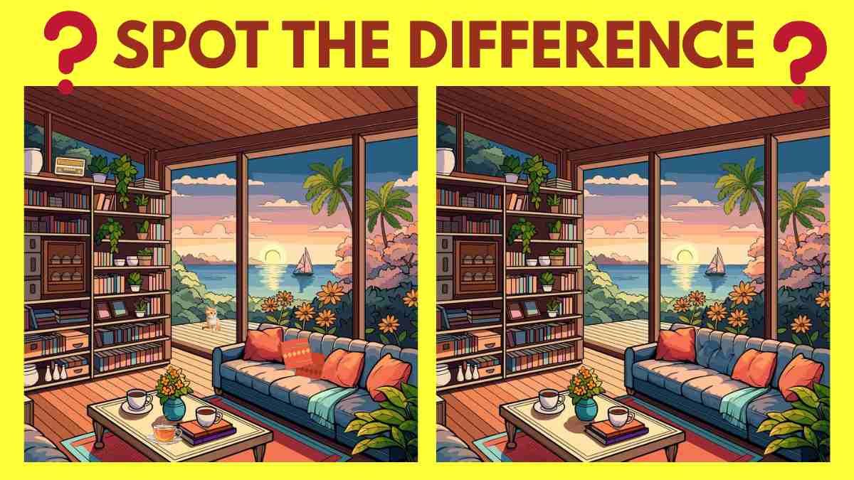 Visual Puzzle: Can You Spot 4 Differences in this Exotic Room in 12 Seconds? 