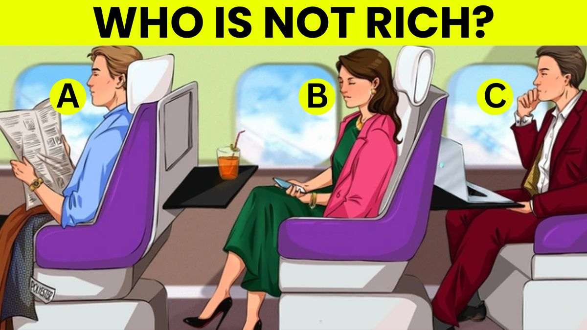 Brain Teaser: Spot Who's Not Rich? Only 1 In 10 Pass This IQ Test In 5 Seconds!