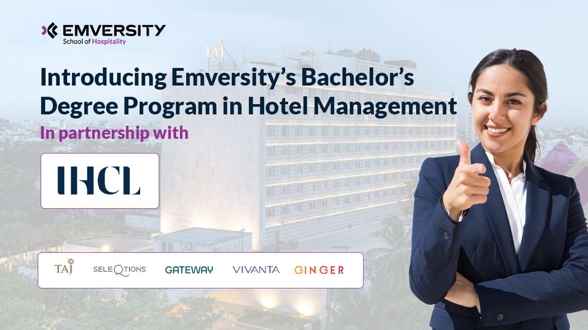 Emversity Launches Bachelor's Degree Program in Hotel Management with Industry Partner – the IHCL Group