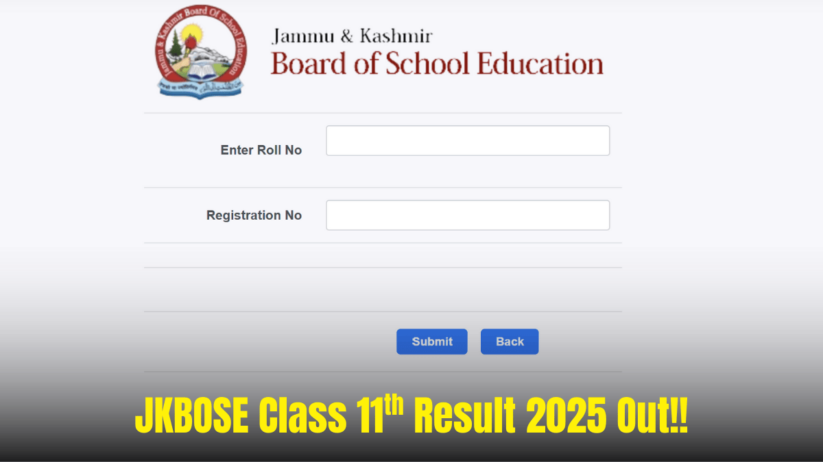 JKBOSE Class 11th Result 2025 OUT!