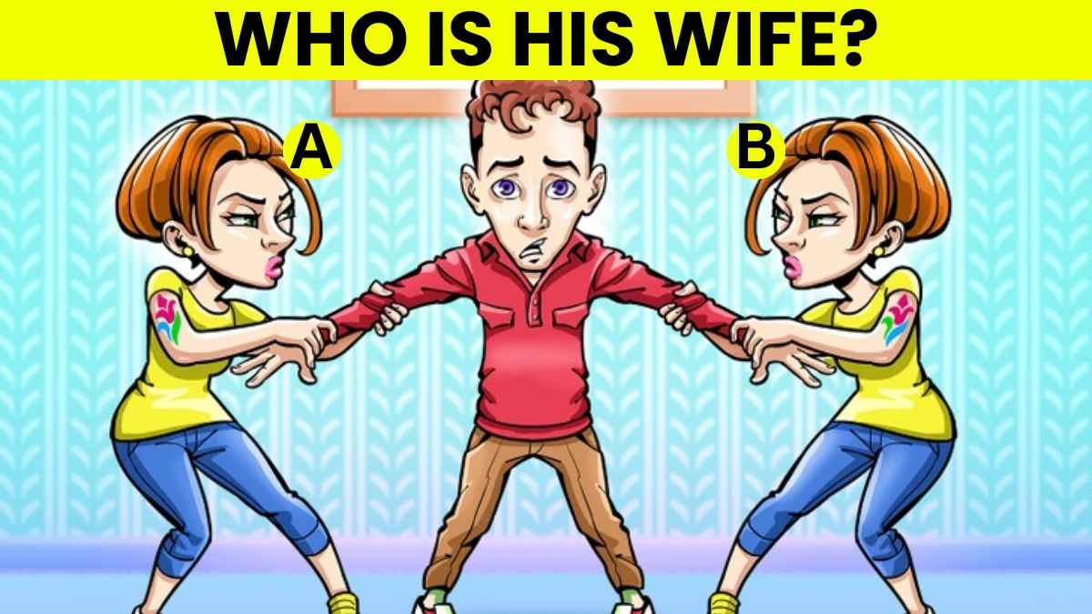 Brain Teaser: Spot Who Is His Wife? Only High IQ Answer Correctly In 5 Seconds!