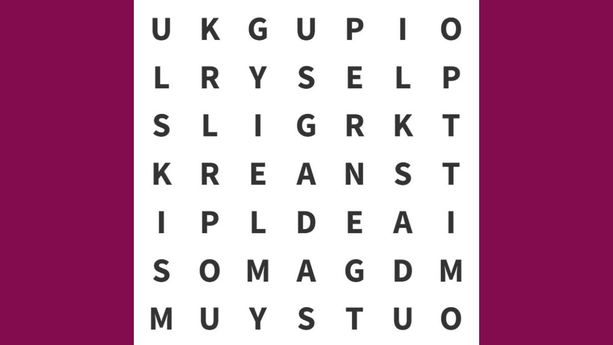 You have 20/20 vision and a razor-sharp brain if you can find “IRIS” in 10 seconds!