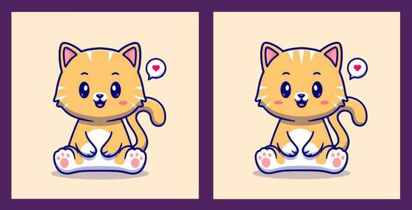 Spot 3 differences in the cute kitten pictures in 15 seconds!