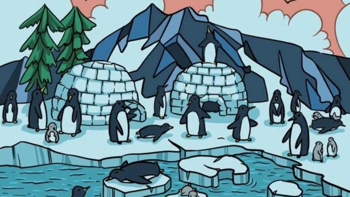 Optical Illusion IQ Test: Only 2% With Sharp Vision Can Spot The Hidden Seal Among Penguins In 5 Seconds!