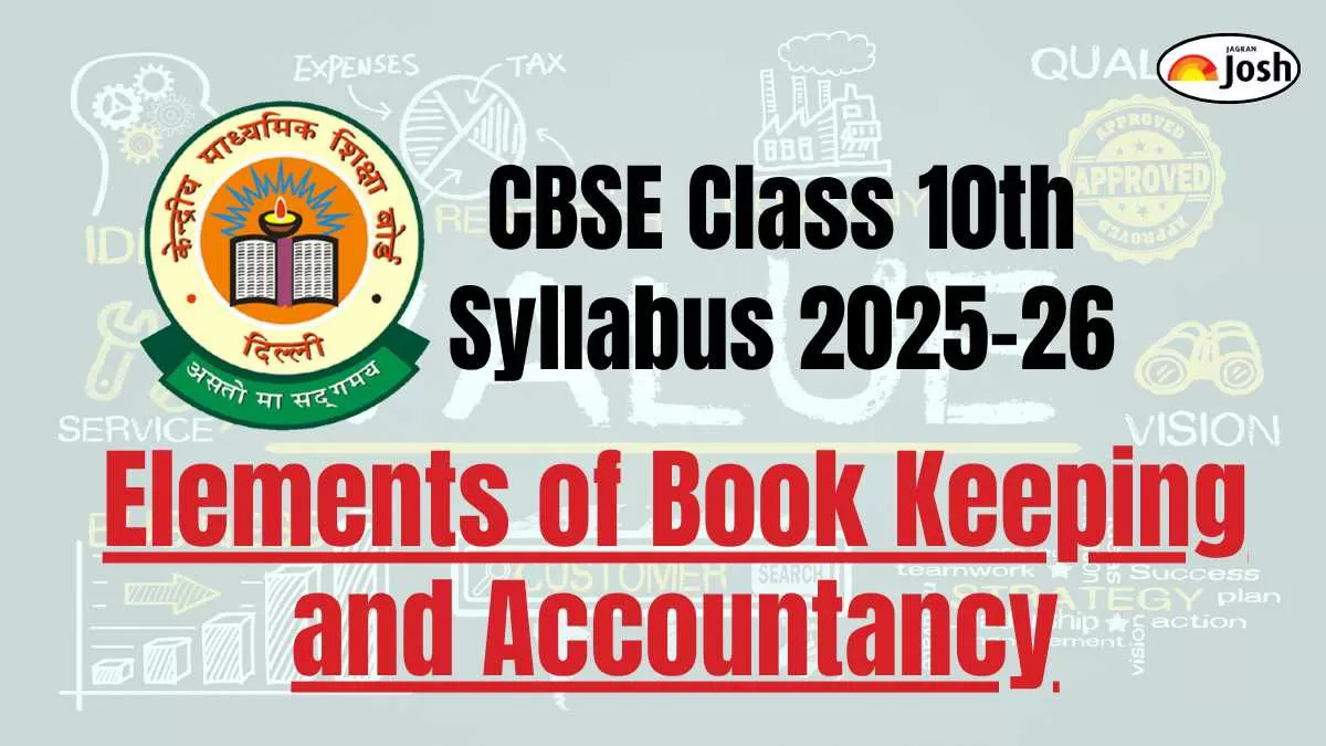 CBSE Class 10 Elements of Book Keeping and Accountancy Syllabus 2025-26 Download PDF Here