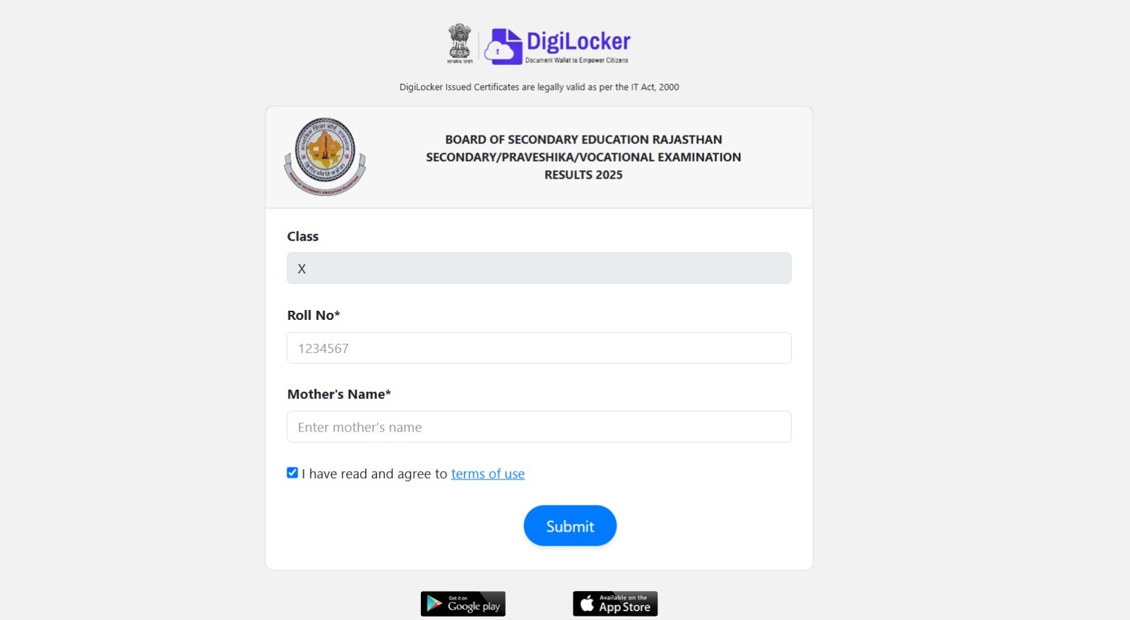 [DigiLocker]RBSE 10th Class Result 2025 Link: राजस्थान 10वीं बोर्ड SMS, Digilocker App से मार्कशीट,  ऐसे डाउनलोड करें 