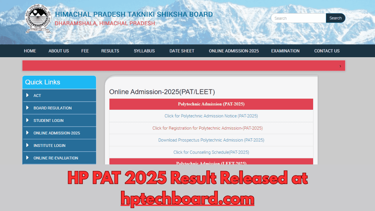 HP PAT 2025 Result Released