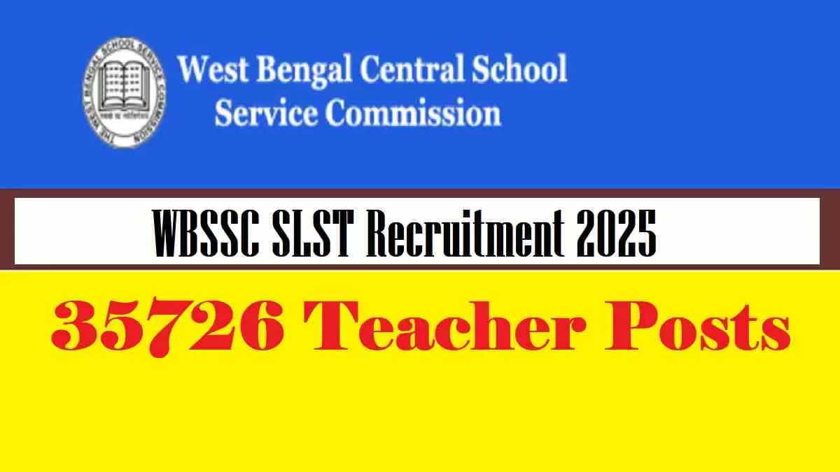 Check all details about WBSSC SLST Recruitment 2025