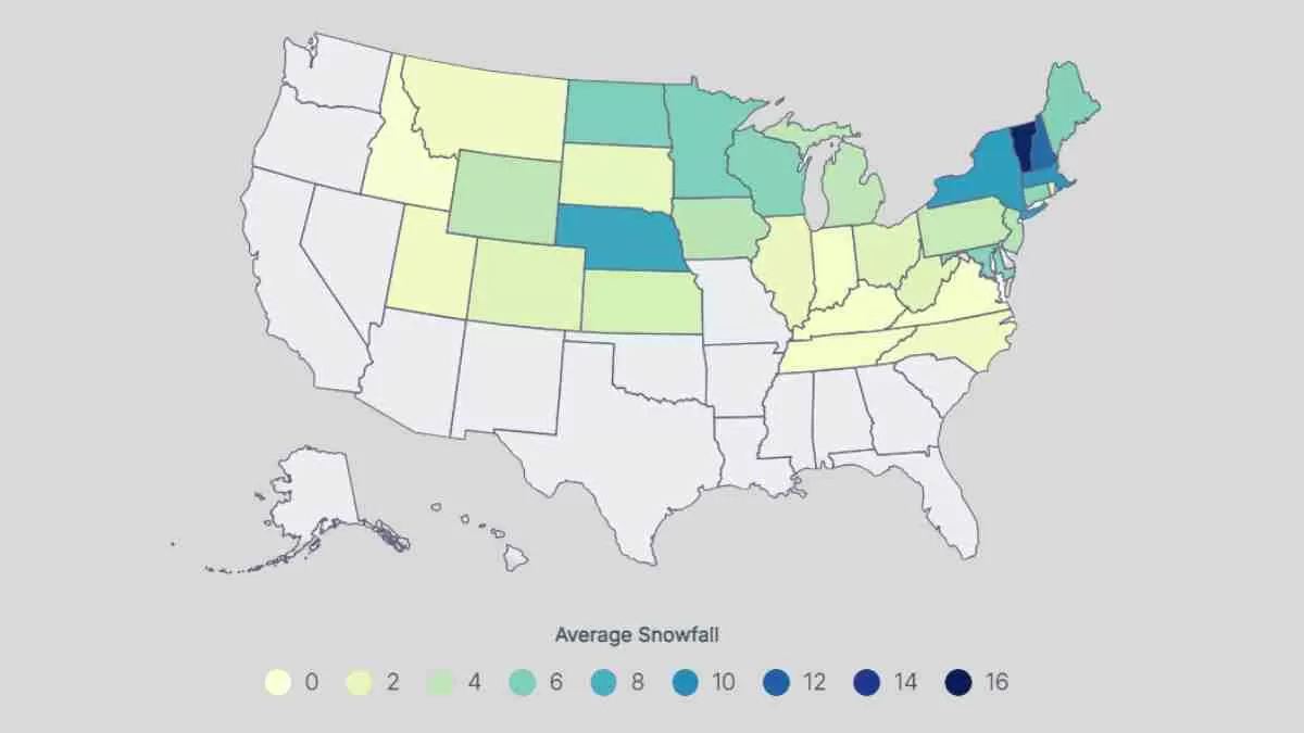 States With the Most Snowfall in U.S.
