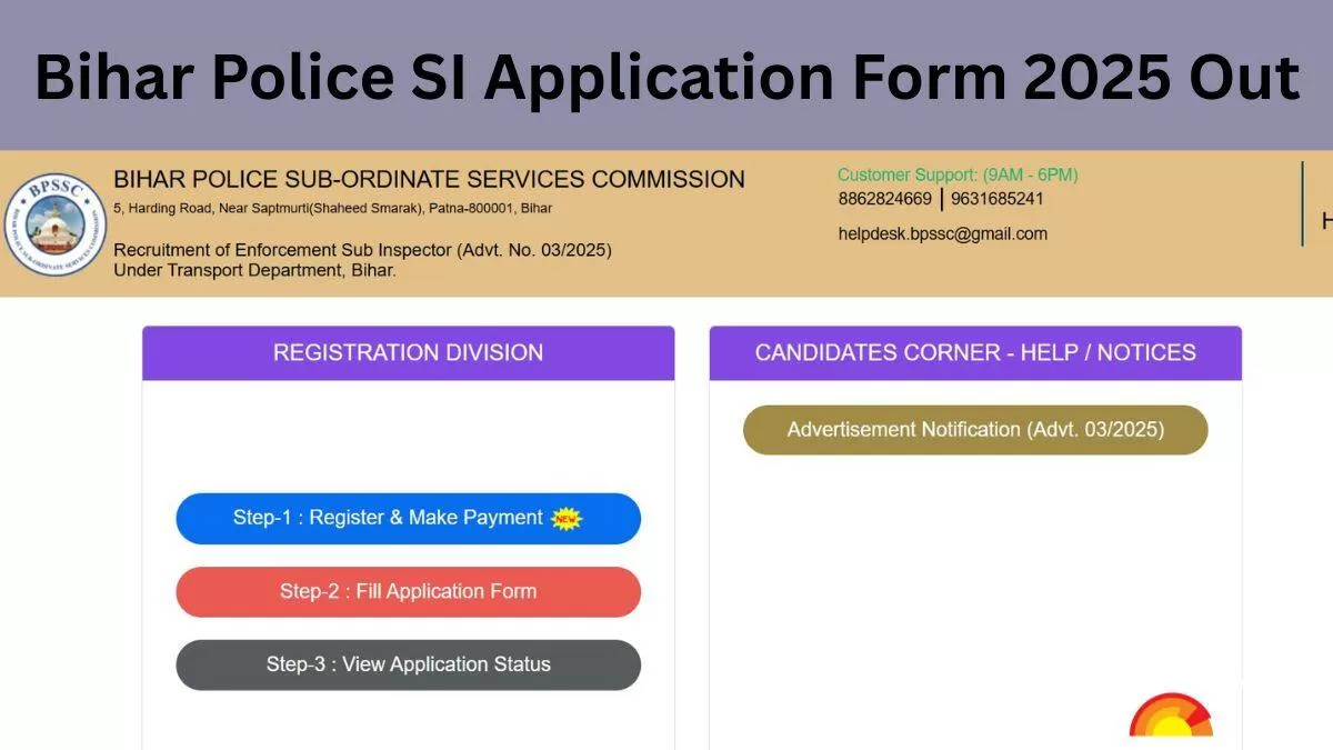 BPSSC Enforcement SI Apply Online 2025 Begins for 33 Vacancies, Direct Link Here