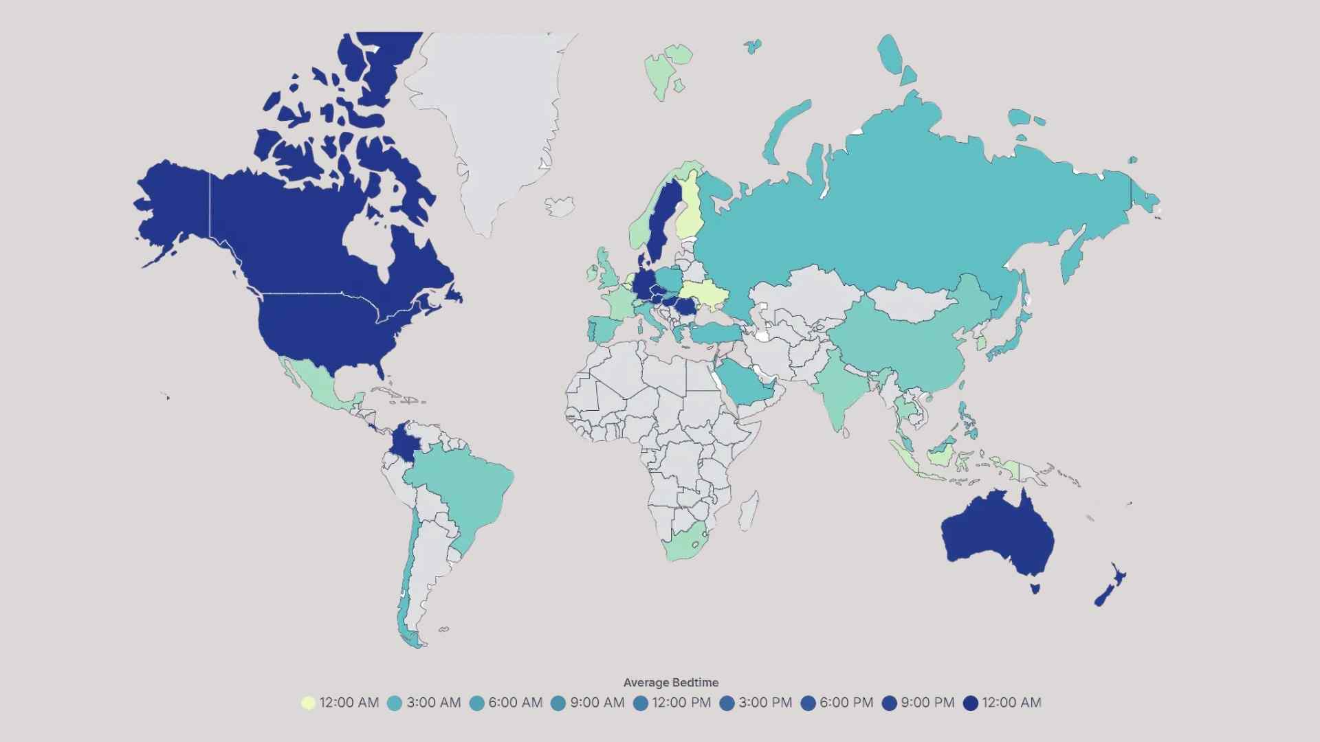 Average Sleeping Time by Country (2025)