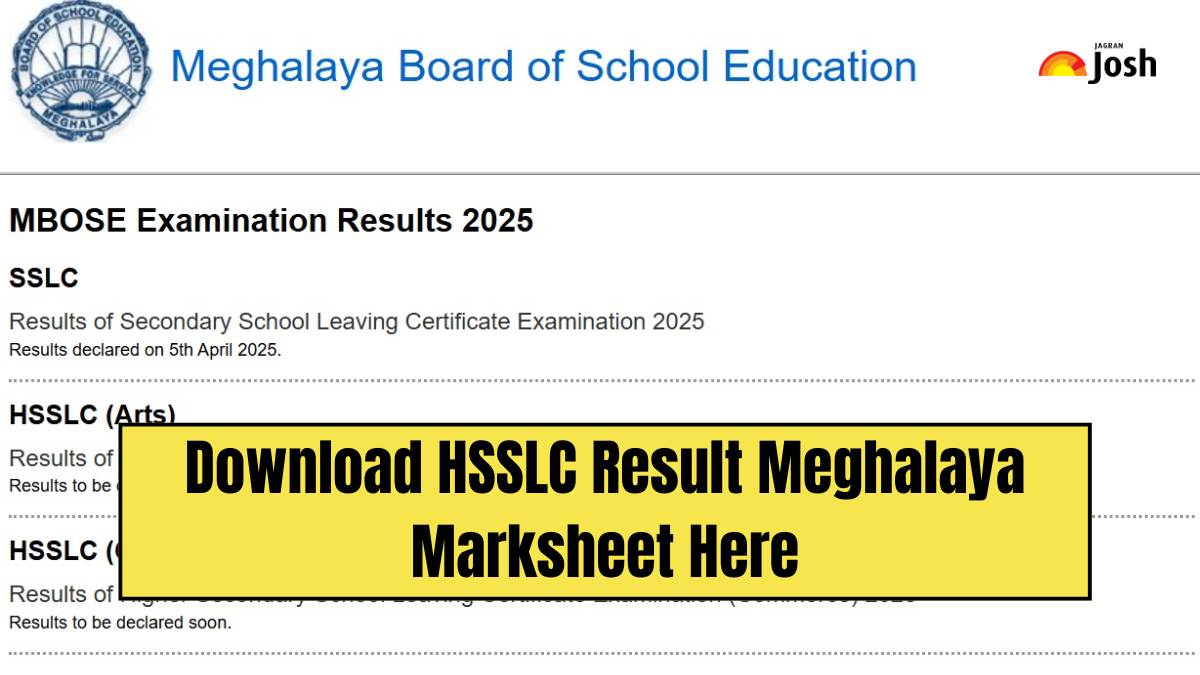 megresults.nic.in Result 2025: Download HSSLC Result Meghalaya Marksheet Here, Steps to Get Pass Result Booklet Online