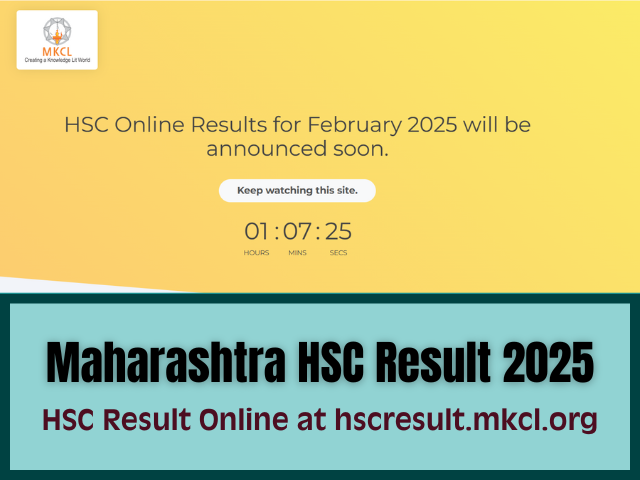 HSC 12th Result at hscresult.mkcl.org