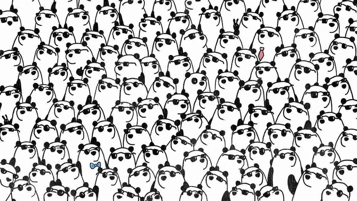 Find 3 Pandas Without Sunglasses In 5 Seconds!