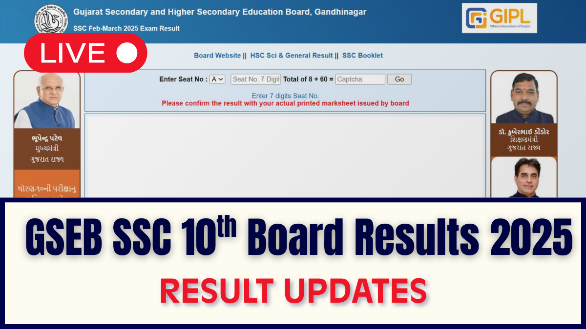 GSEB SSC Result 2025 OUT LIVE: Gujarat Board 10th Result Released at gseb.org, Download Marksheet PDF Direct Link here