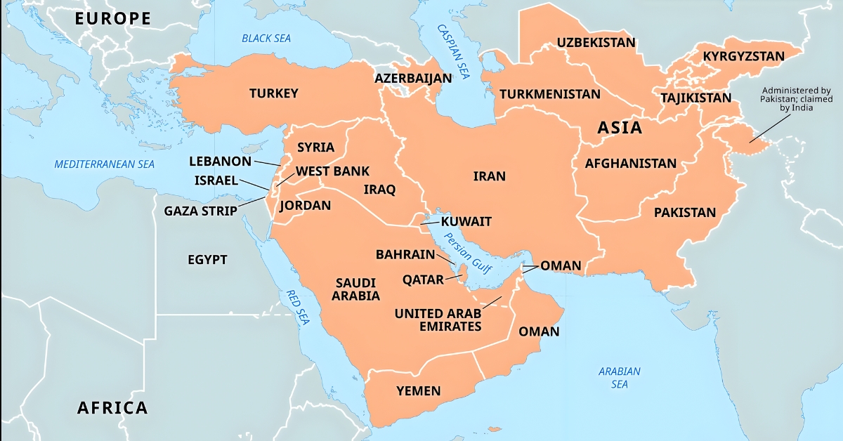 List of Middle East Countries in the World: Check Capitals, Currency and Area