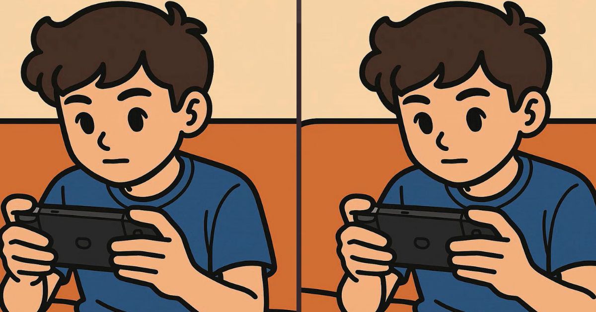 Spot the 3 Differences in Boy Playing Video Game Beat the 71-Second Challenge!
