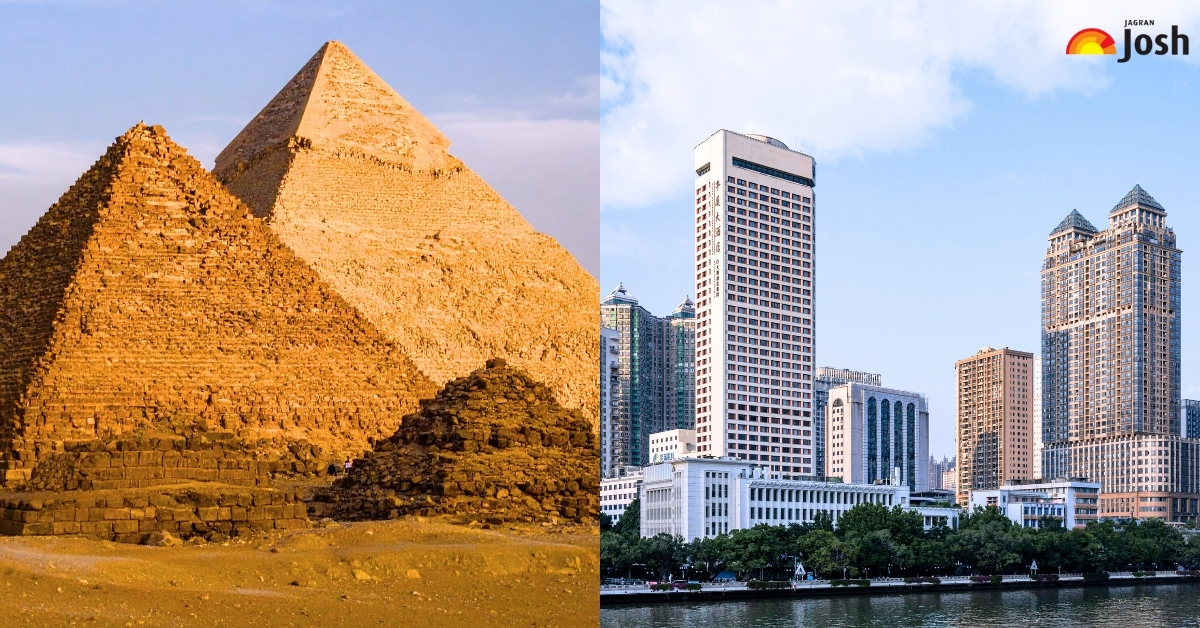 Which Country Has Both Tall Buildings And Pyramids?