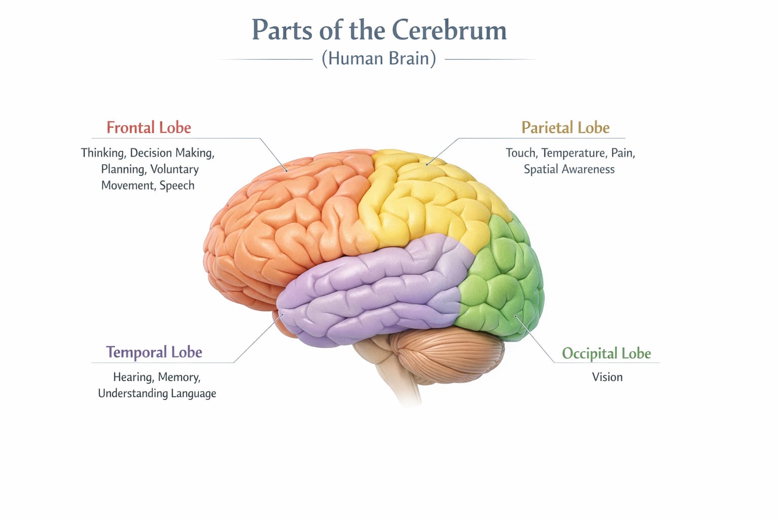 parts-of-cerebrum-the-largest-part-of-brain