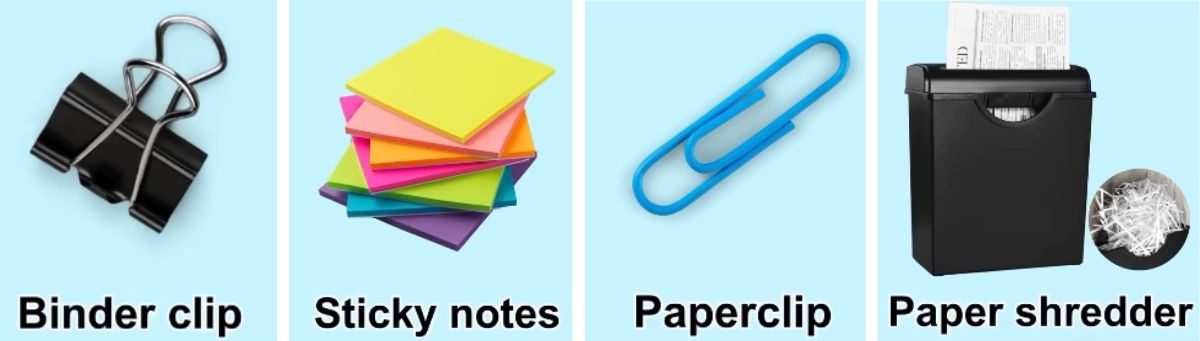 name that thing stationery items with answers stationery-items-name-that-thing-puzzle-answer