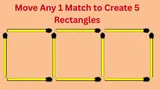 Move Any 1 Match to Create 5 Rectangles in this Matchstick Puzzle