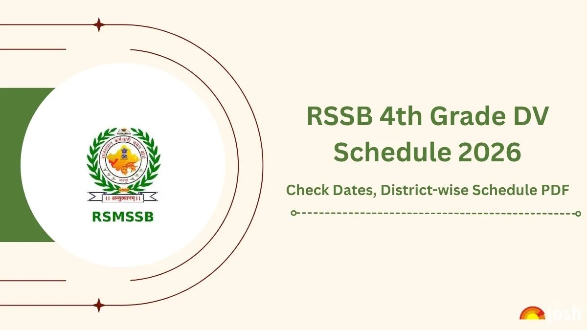 RSSB 4th Grade DV Schedule 2026 Out: Dates, District-wise Schedule PDF