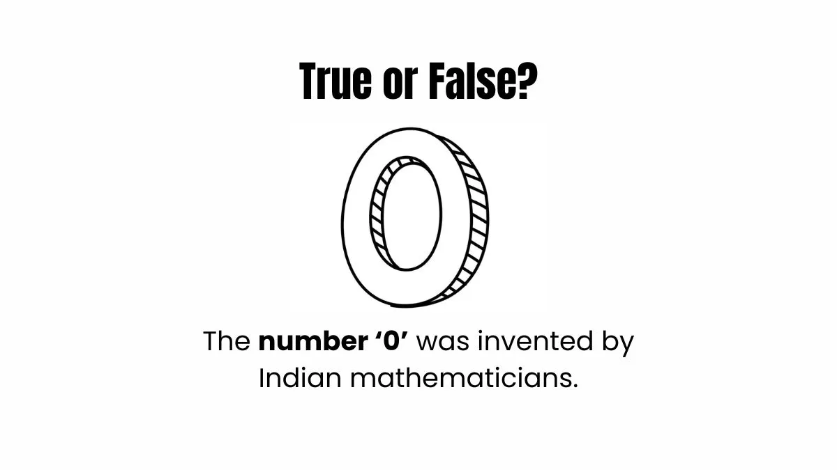 True or False: The Number '0' was Invented by Indian Mathematicians?