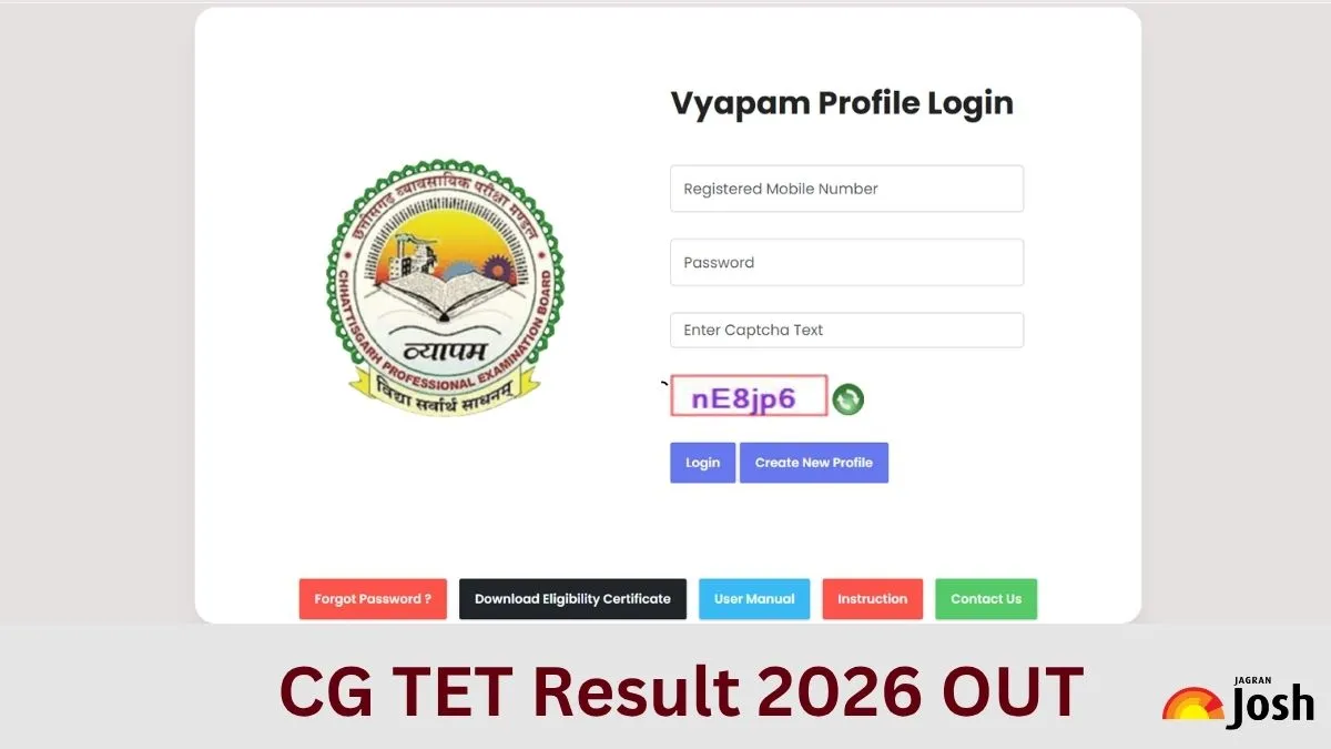 CG TET Result 2026 OUT at vyapamcg.cgstate.gov.in; Direct Link to ...