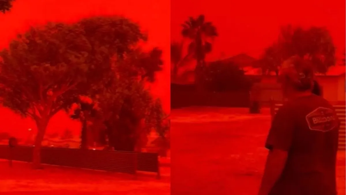 Is Tropical Cyclone Narelle Causing a Red Sky in Western Australia? Stunning Viral Photos Explained