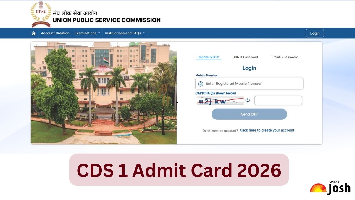 CDS Admit Card 2026 OUT at upsc.gov.in, Check Steps to Download UPSC CDS 1 Hall Ticket PDF Direct Link Here