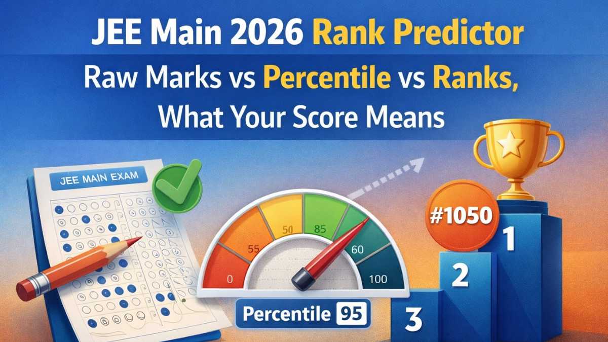 JEE Main 2026 Rank Predictor: Raw Marks vs Percentile vs Ranks, What Your Score Means